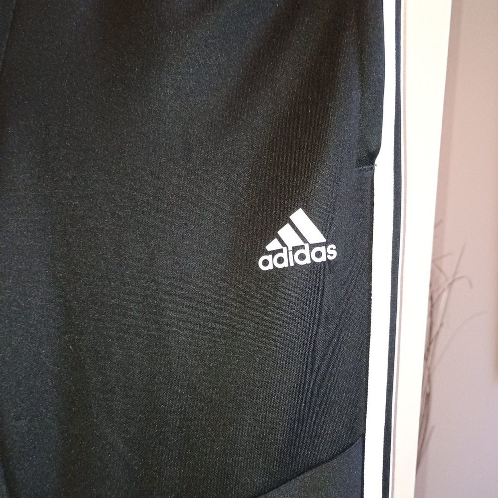 Adidas ClimaCool Athletic Track Pants Black White Stripes Joggers Mens Size S - Picture 15 of 16
